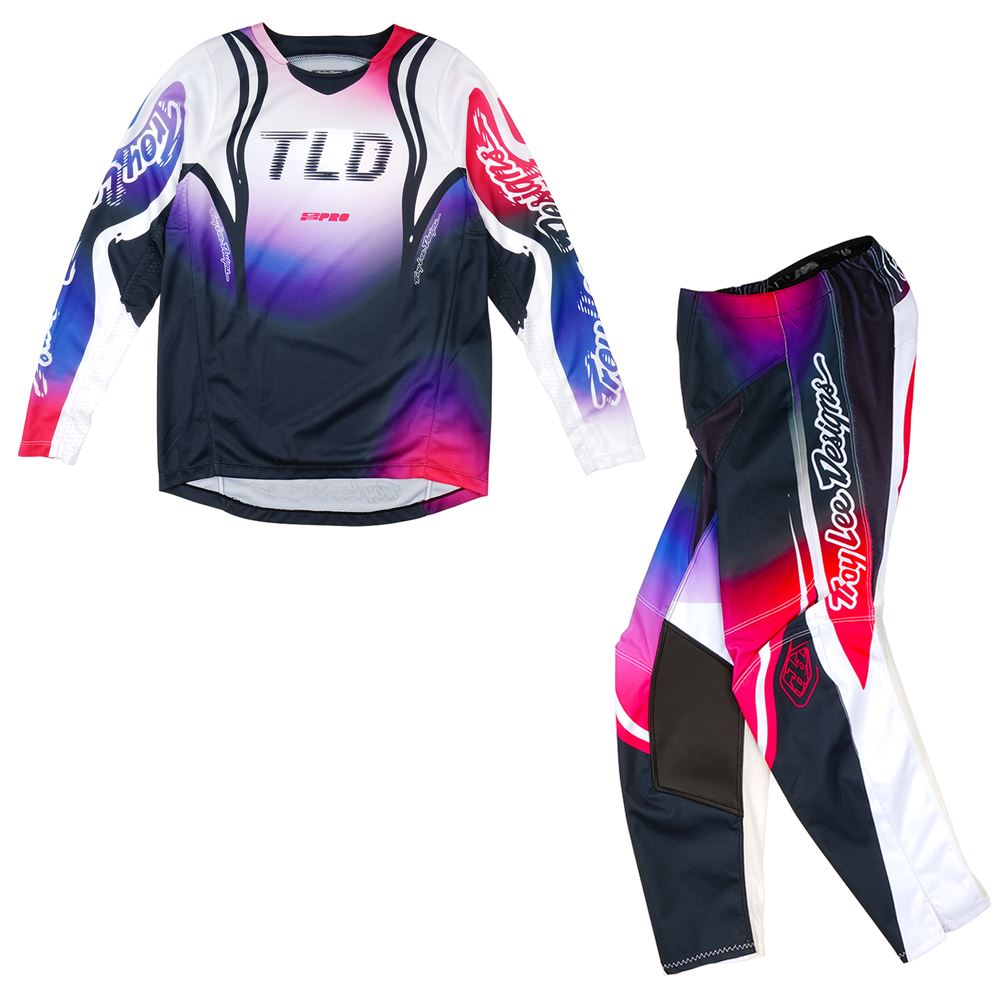 Troy Lee Designs Spring 2025 MX Combo Kit GP PRO Youth Drip Black Purple